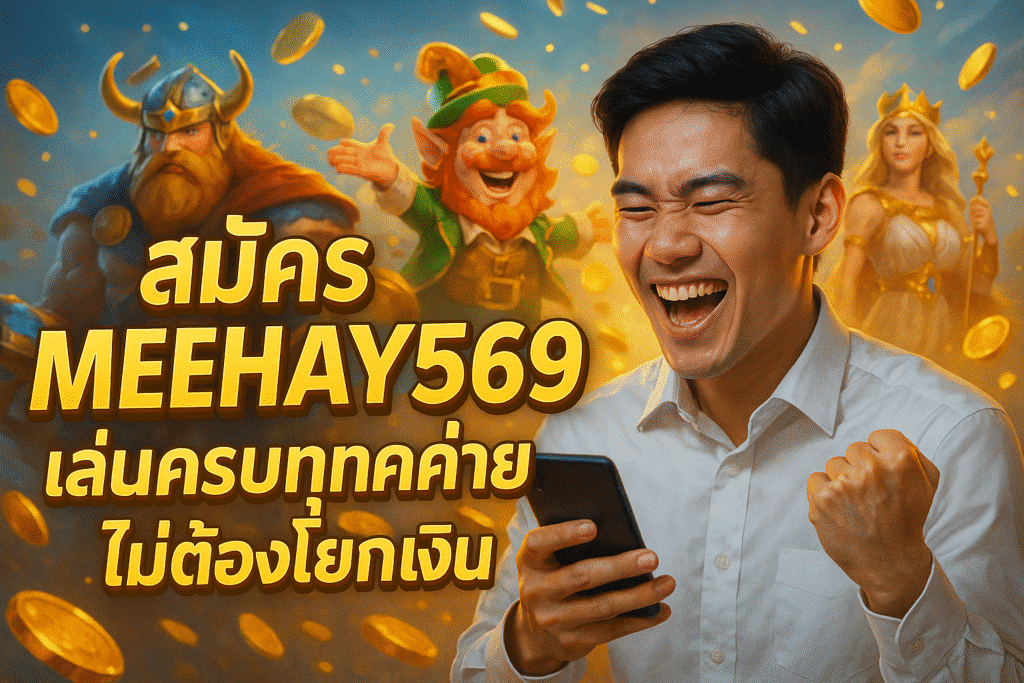 สมัคร MEEHAY569 เล่นครบทุกค่าย ไม่ต้องโยกเงิน